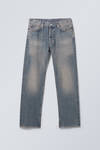 Steel Blue - Medium Blue - Space Relaxed Straight Leg Jeans - 2