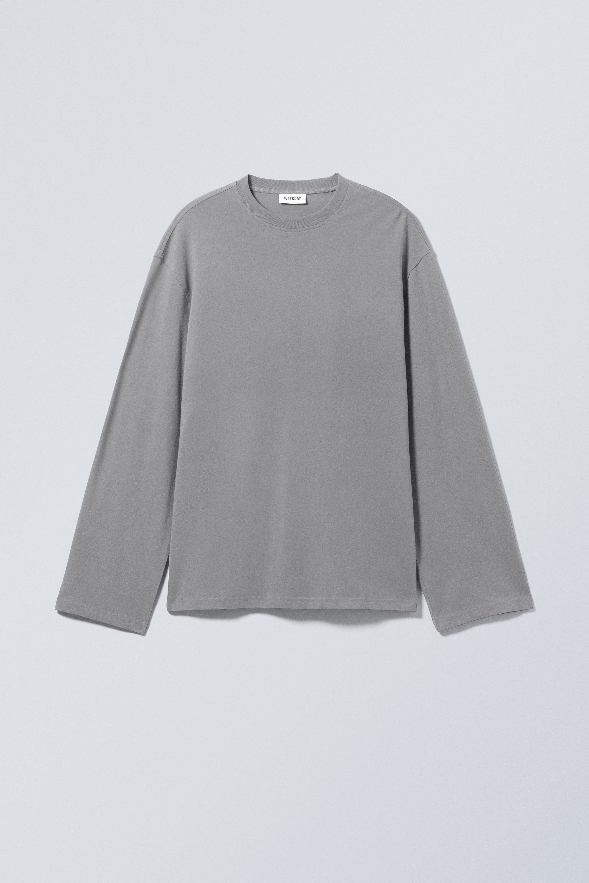 トップス OVY Cotton Long Sleeve T-shirt gray oversized long sleeve t-shirt - Dusty Grey | Weekday EU