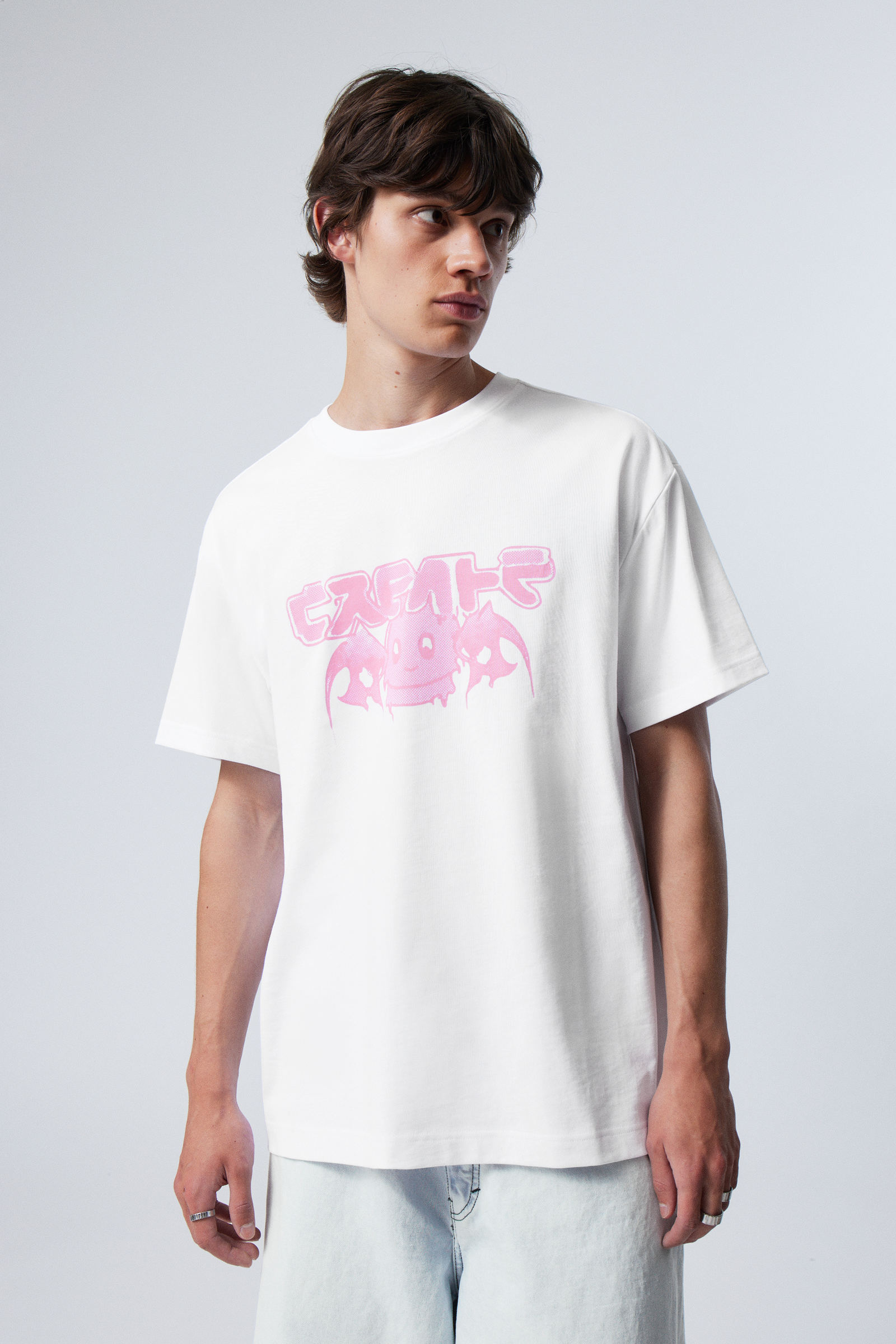 oversized graphic printed t-shirt - Create | Weekday EU