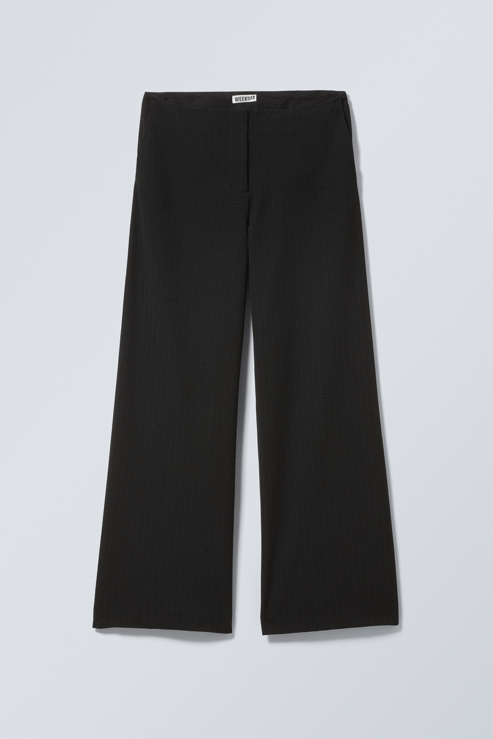 Black Stripe - Cut-Off Waistband Suiting Trousers - 2