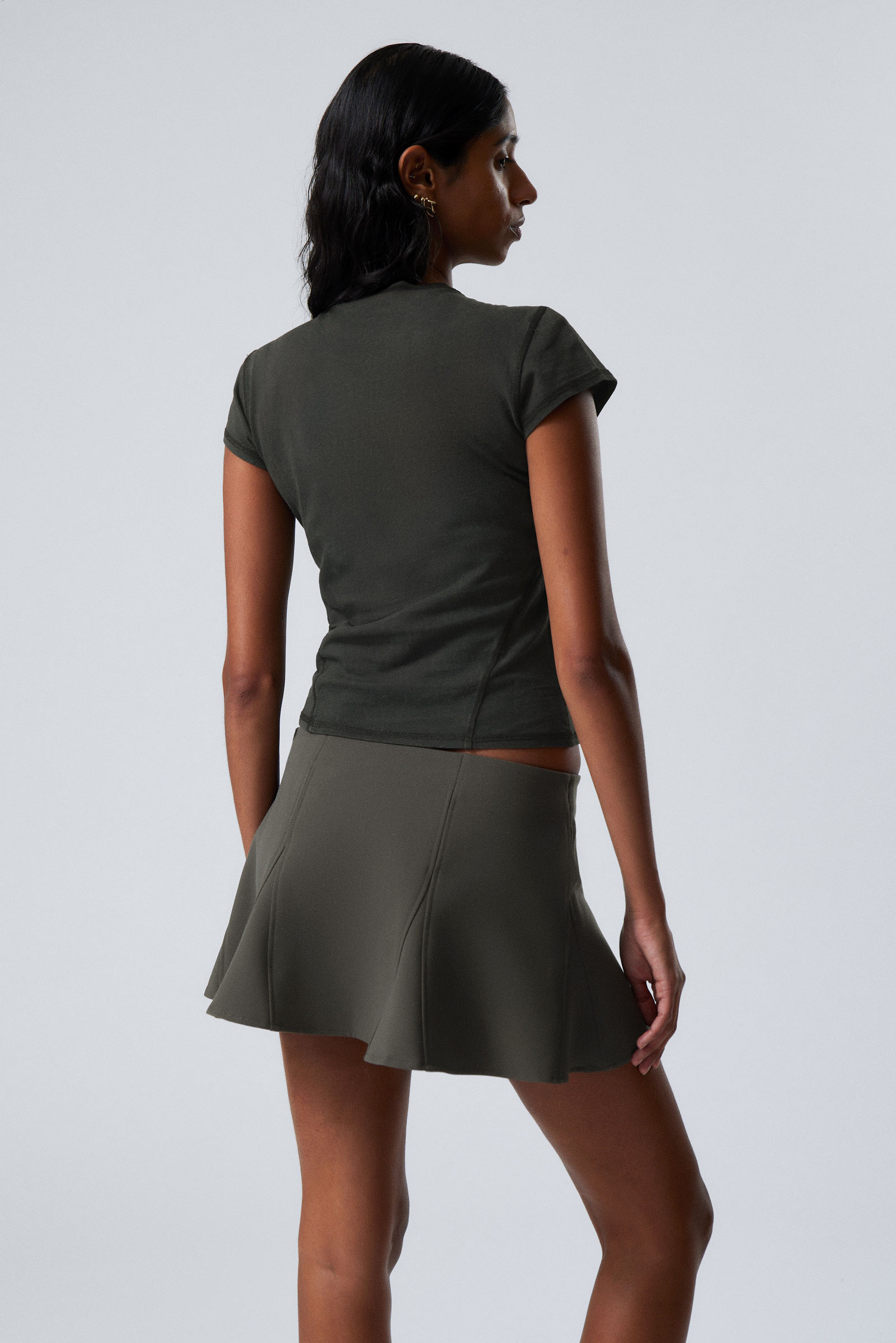 mini skirt Dark Grey Weekday EU