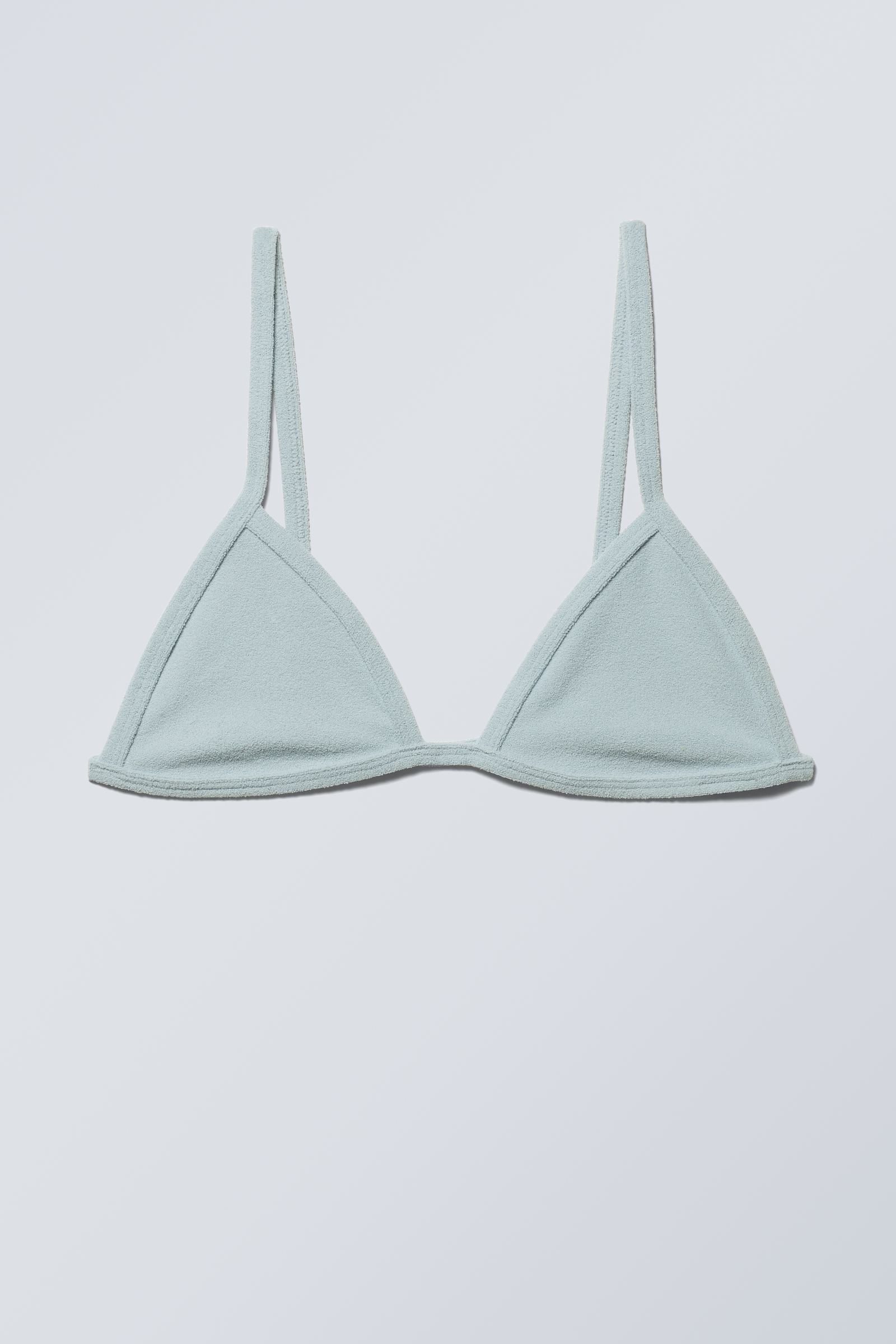 H & M - Push-up triangle bikini top - Blue, Compare