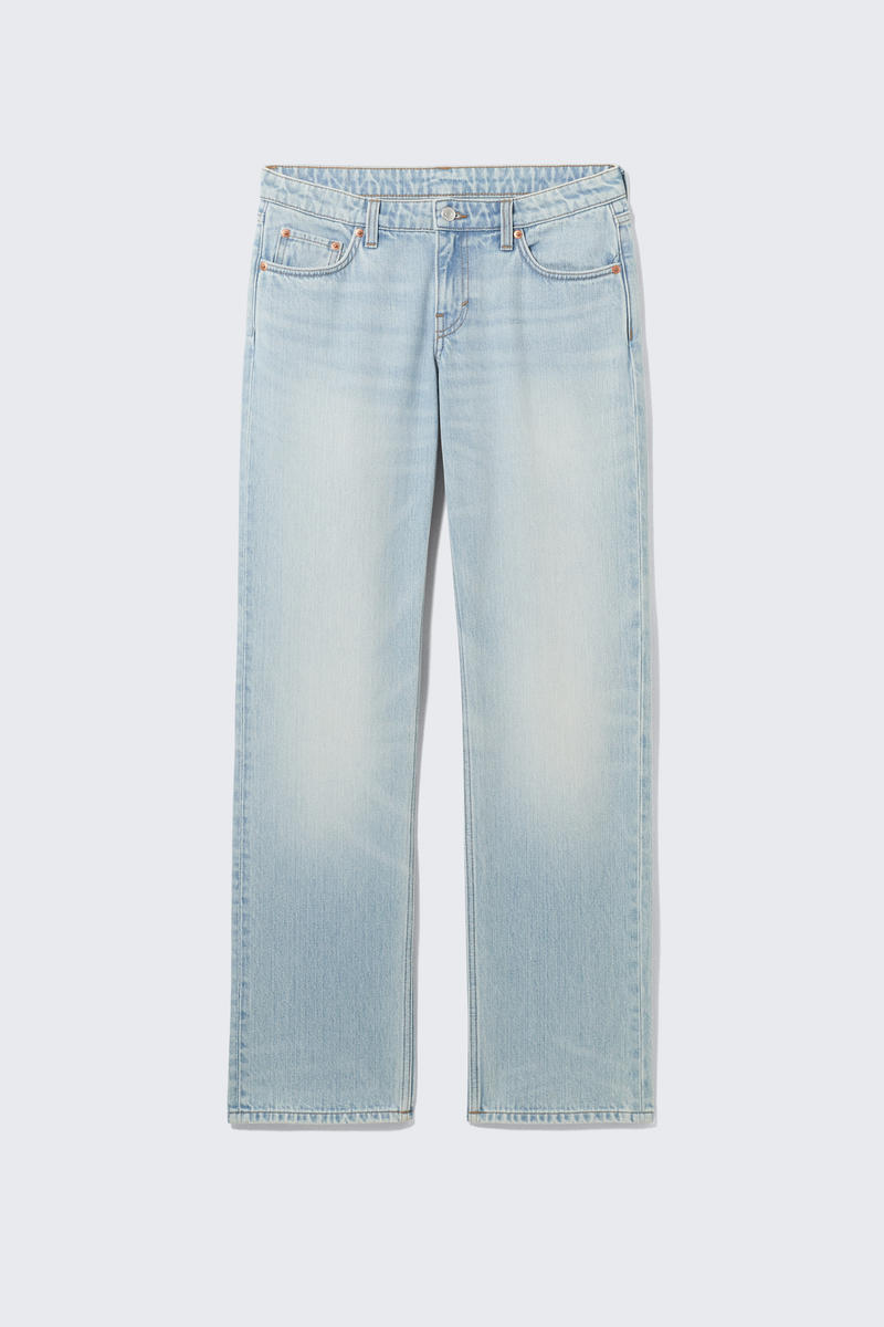 RHINESTONE BLUE STRAIGHT JEANS A3865-A