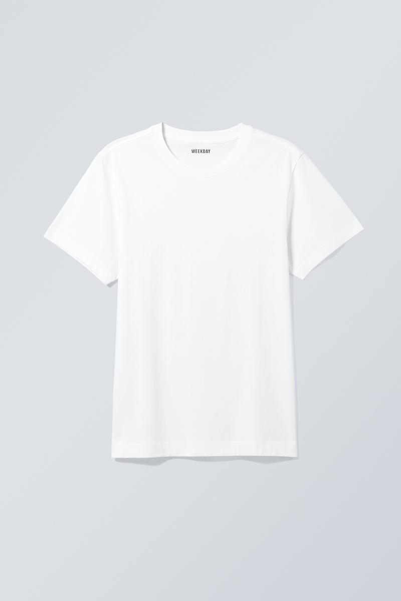 standard midweight t-shirt - White | Weekday DK