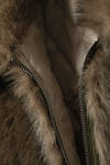 Dark Brown - Faux Fur Jacket - 5