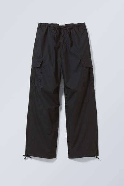 parachute loose cargo trousers - Black | Weekday DK