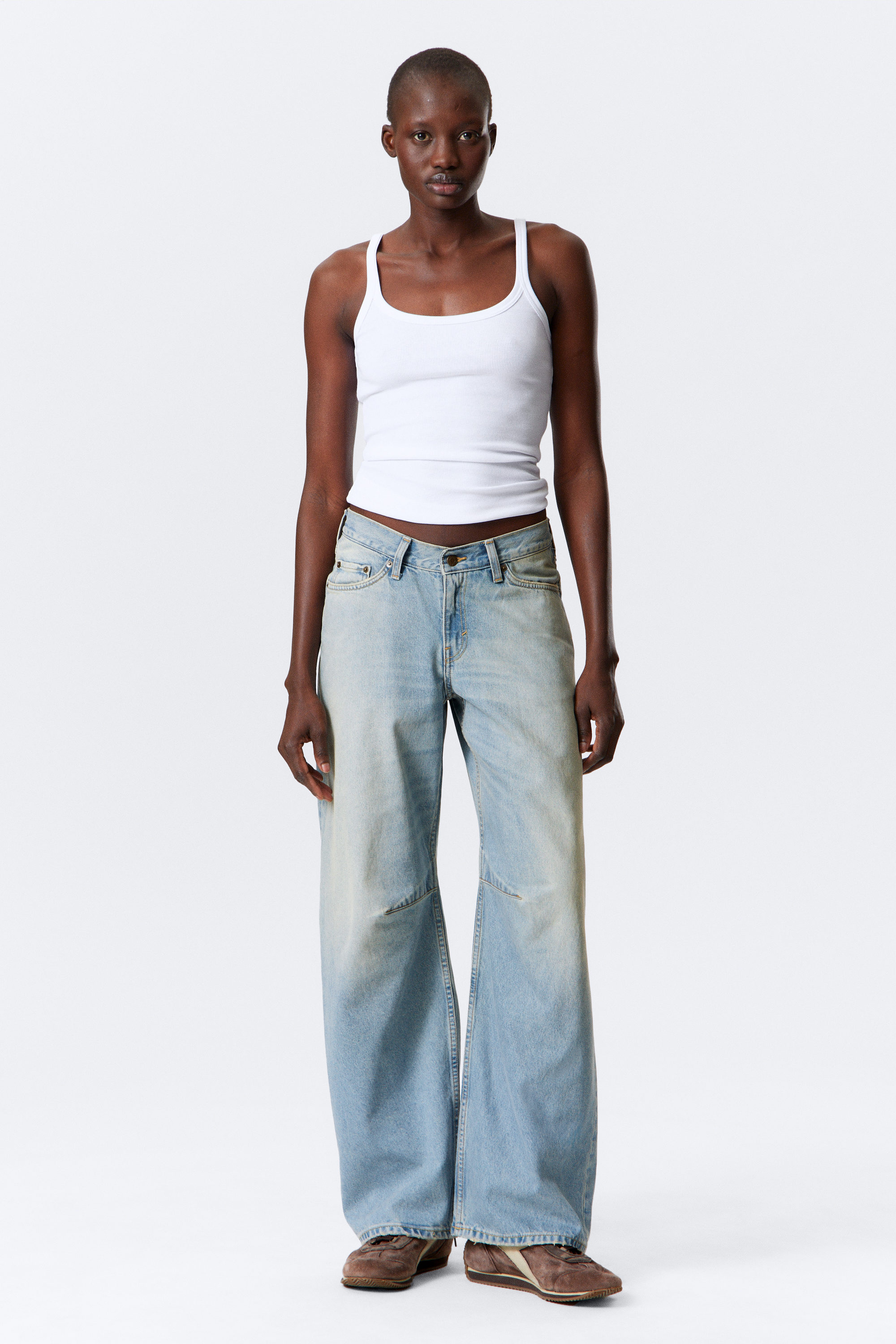パンツ Wide Loose Jeans _Deep Blue 8f59d655a64251da82b84ef2c68d61