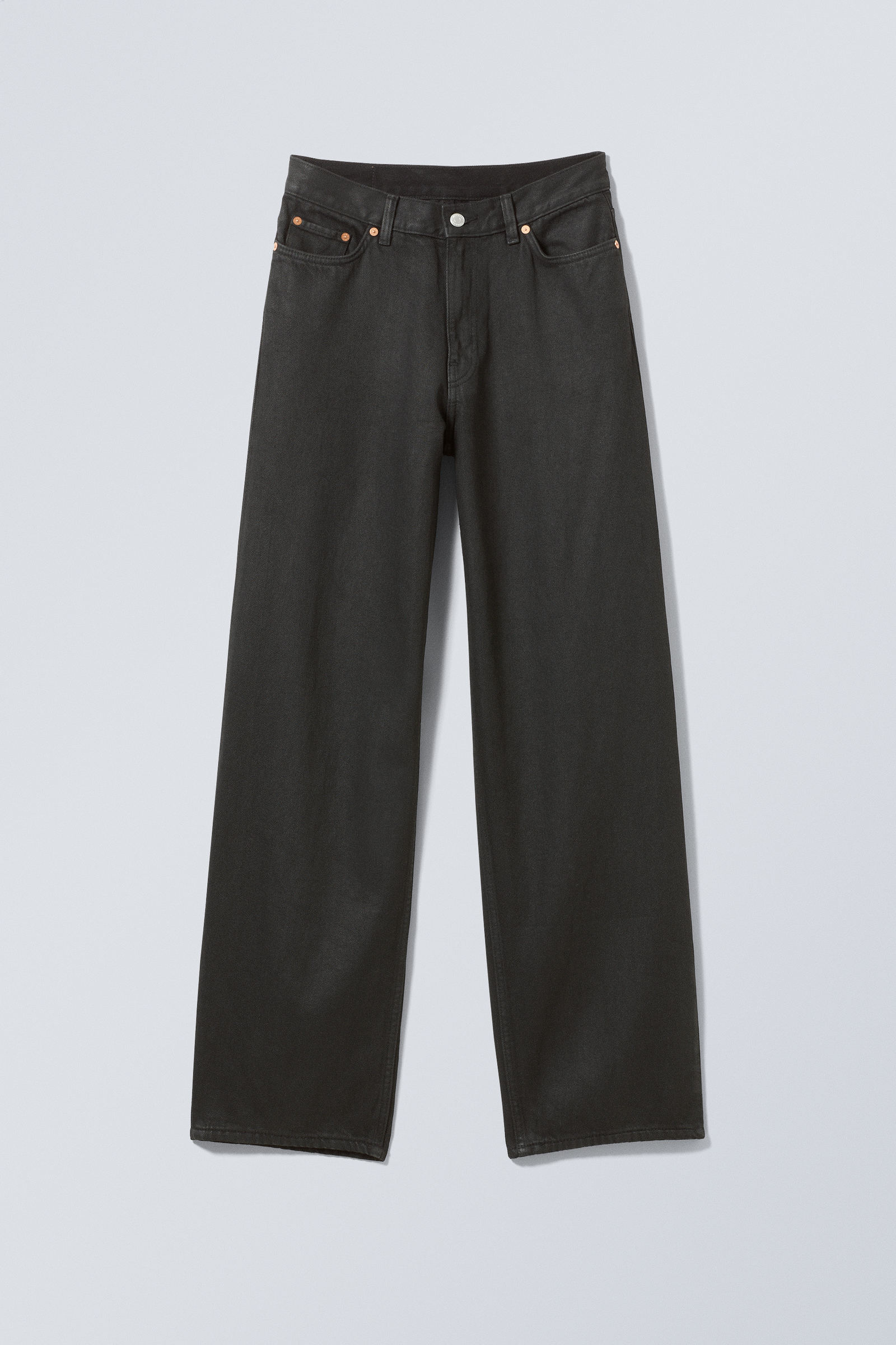 Coated Black - Rail Mid Loose Coated Jeans - 1