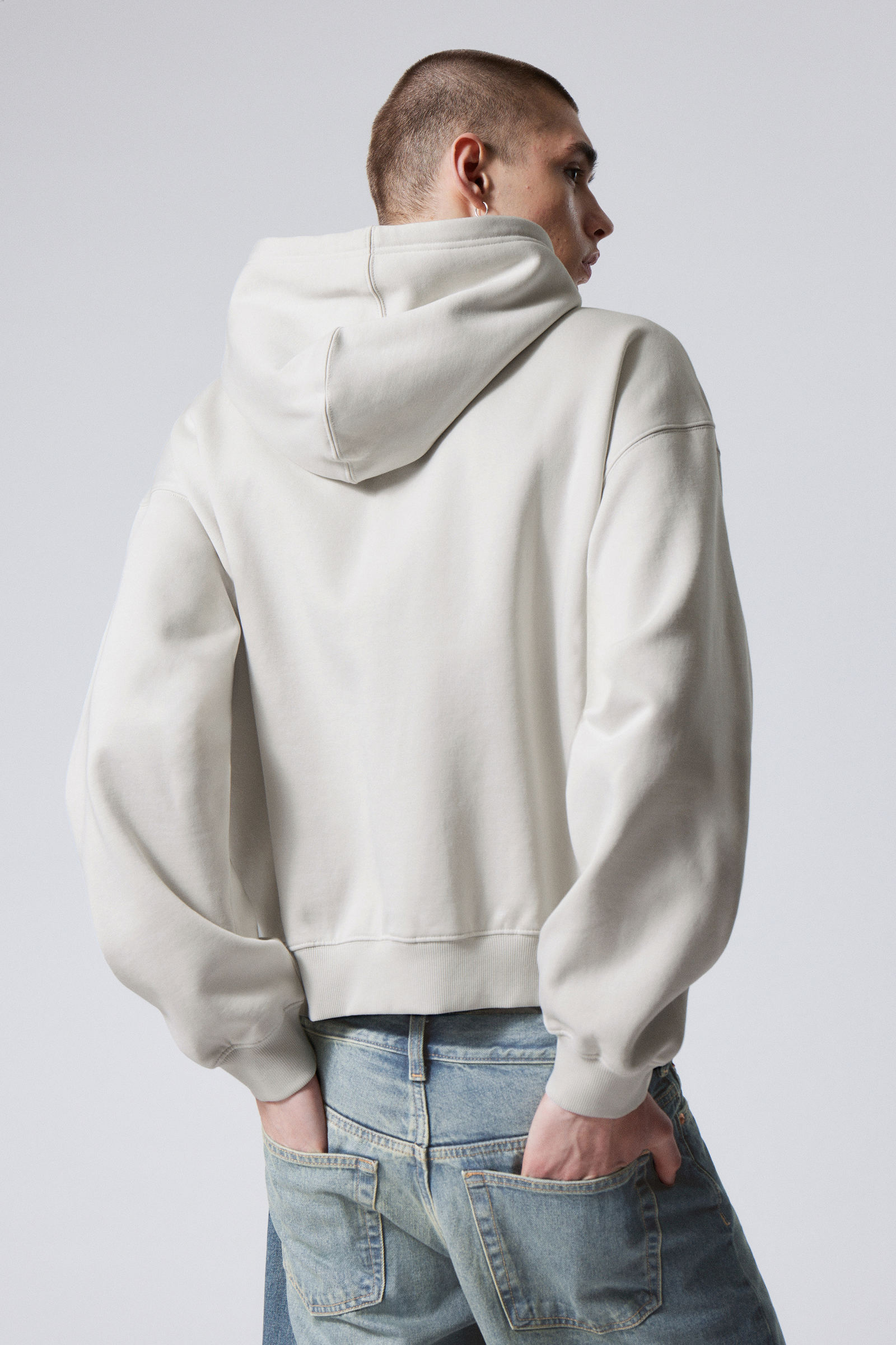 #CCCFCD - Boxy Midweight Zip Hoodie - 2
