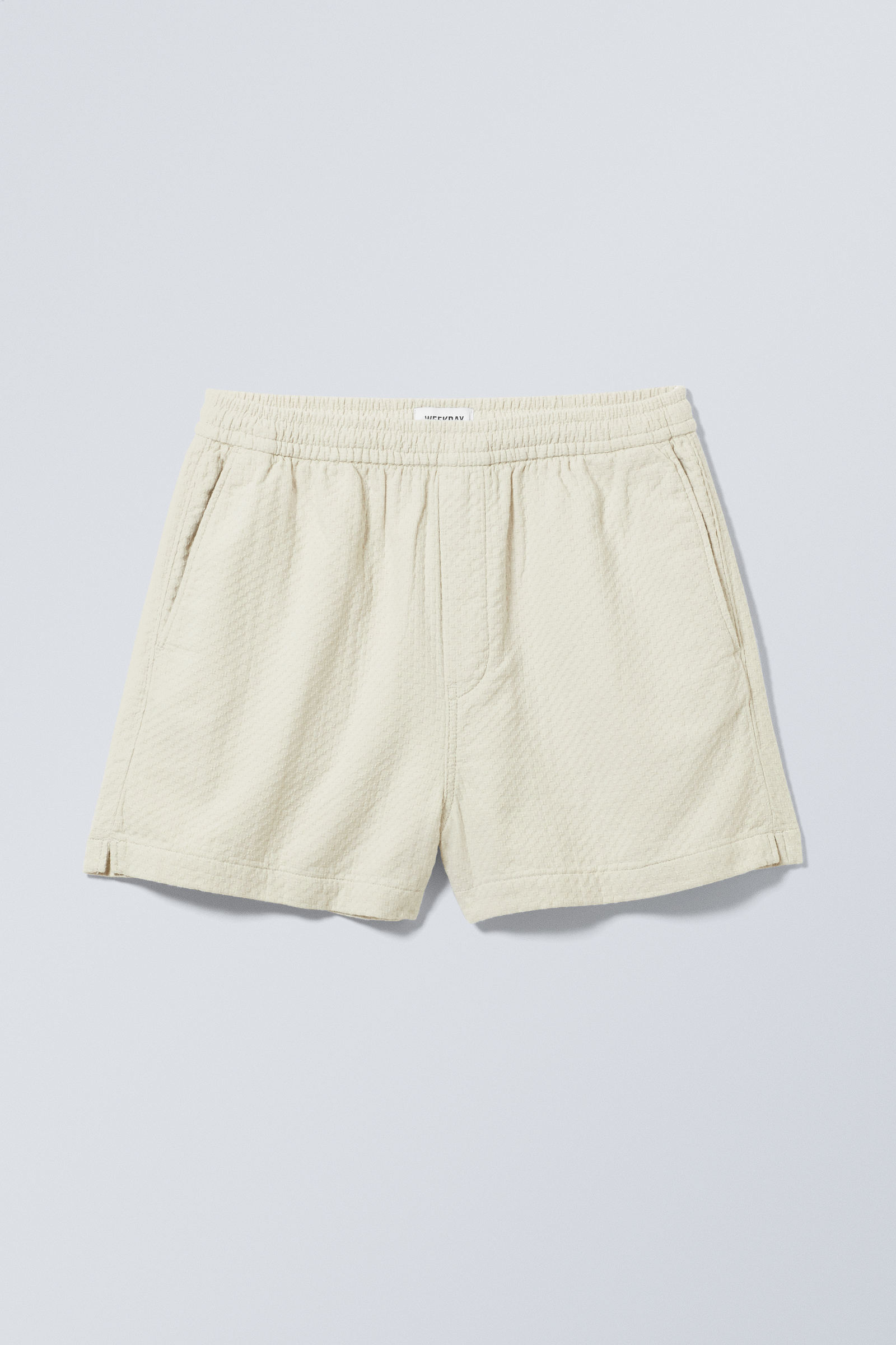 Beige Jacquard - Alex Relaxed Shorts - 0