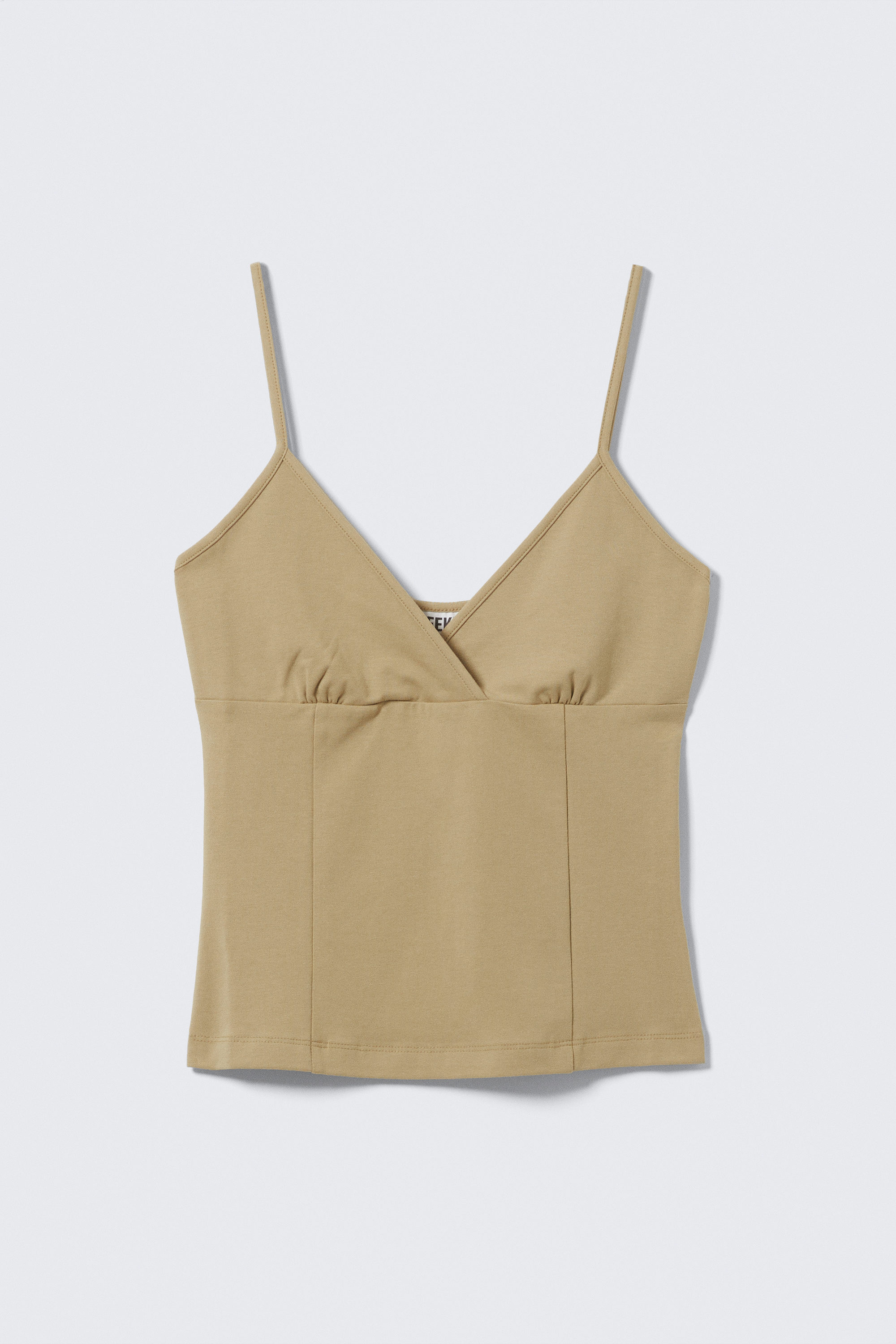 V-neck cotton singlet