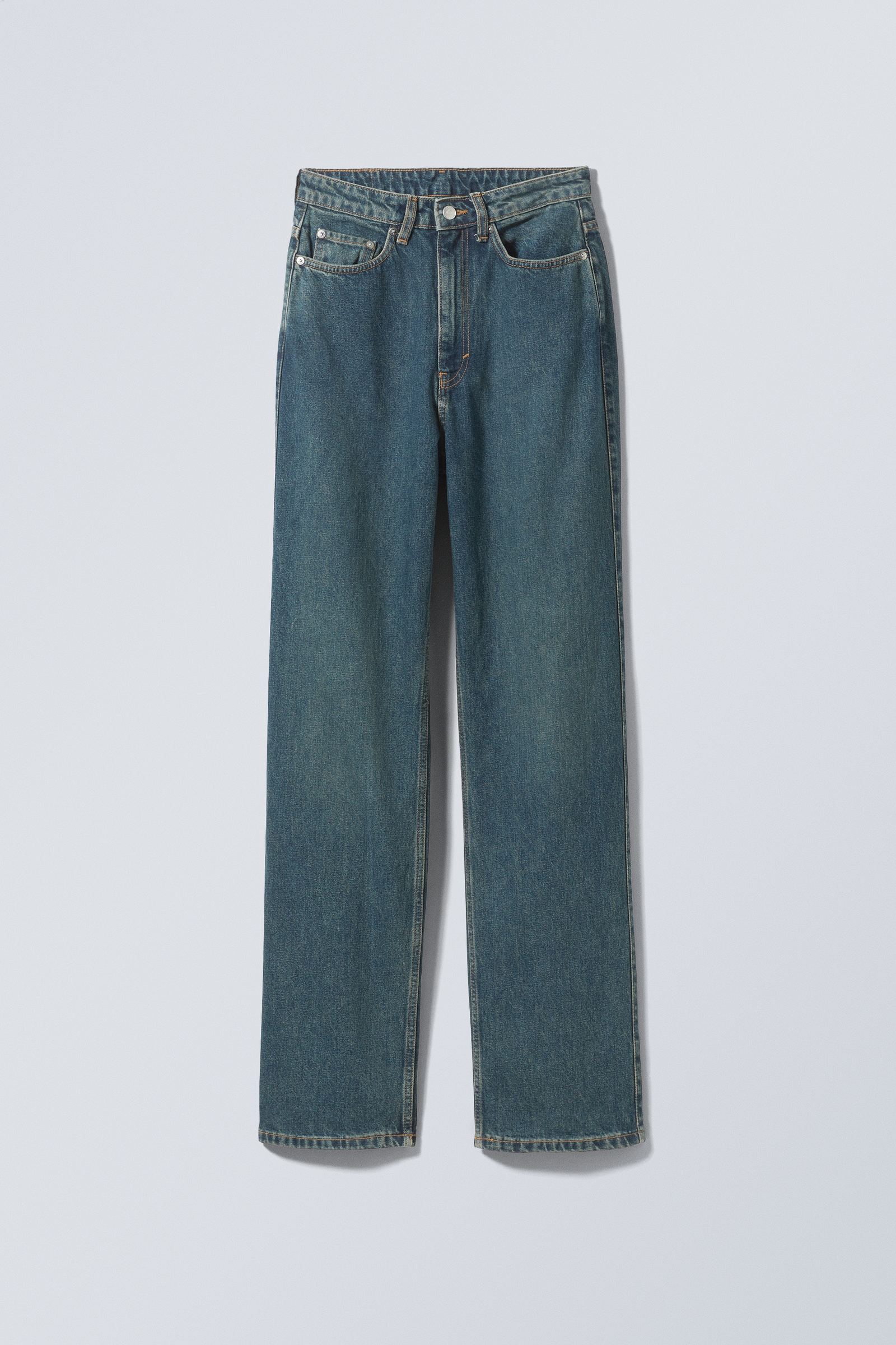 #0000FF - Rowe Extra High Straight Jeans - 1