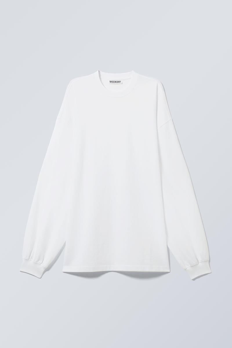Weekday Oversized Long-sleeved T-shirt In White