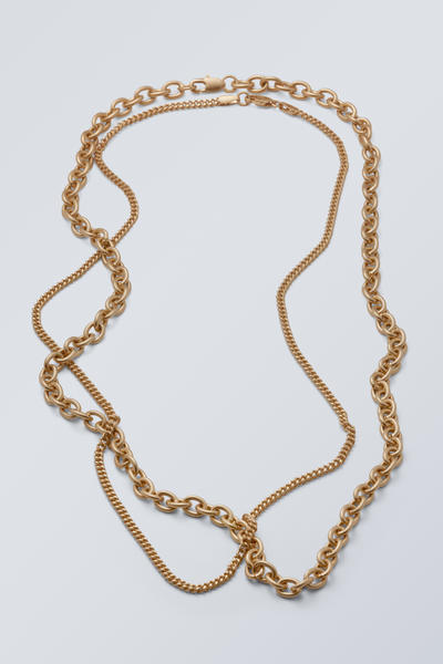 uno chain necklace set - Gold | Weekday EU