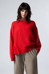 Red - Relaxed Knitted Sweater - 0