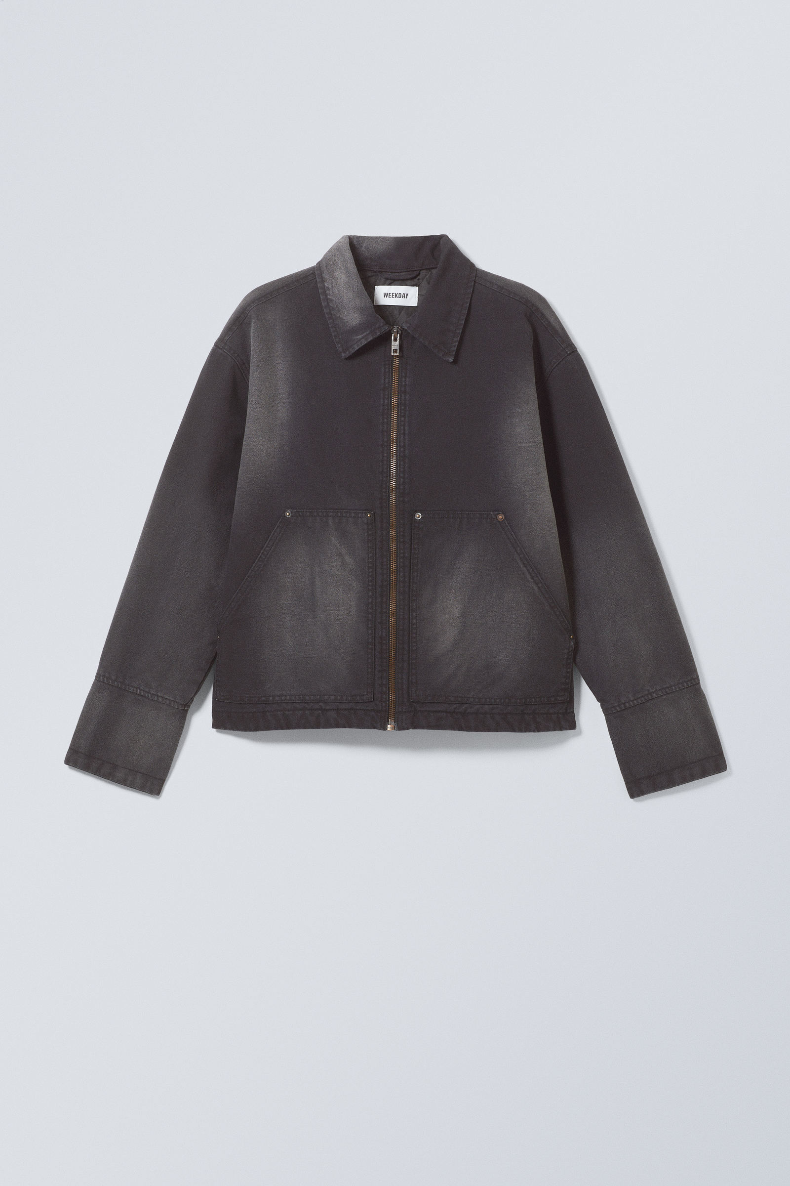 relaxed utility jacket - Washed Black | Weekday EU