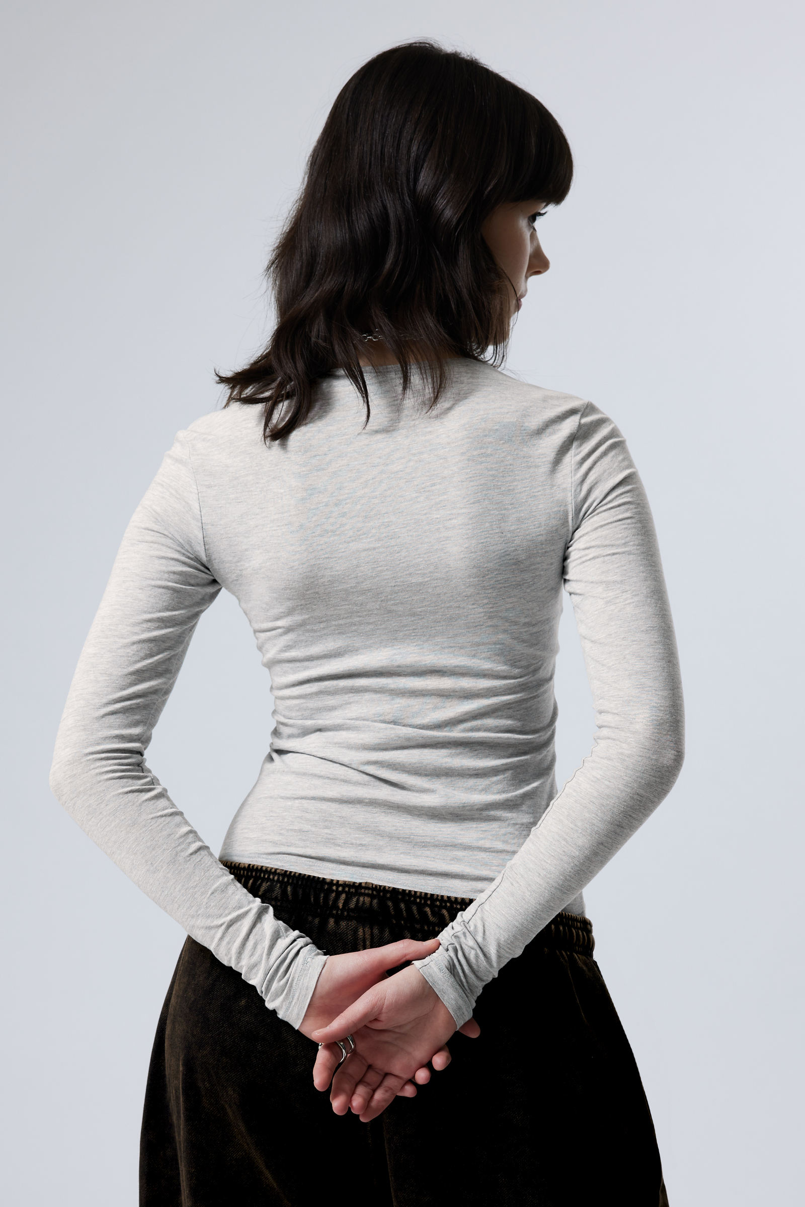 #AFAFAF - Slim Fitted Long Sleeve - 2