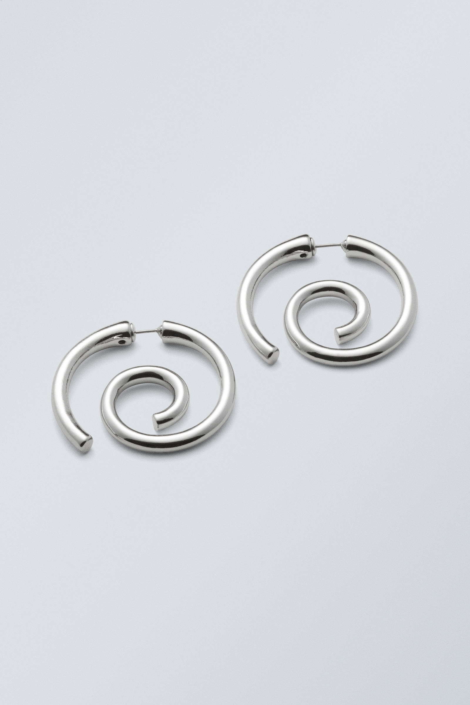 #ABAAAA - Swirl Stud Earrings