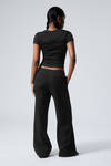 Black Stripe - Cut-Off Waistband Suiting Trousers - 3