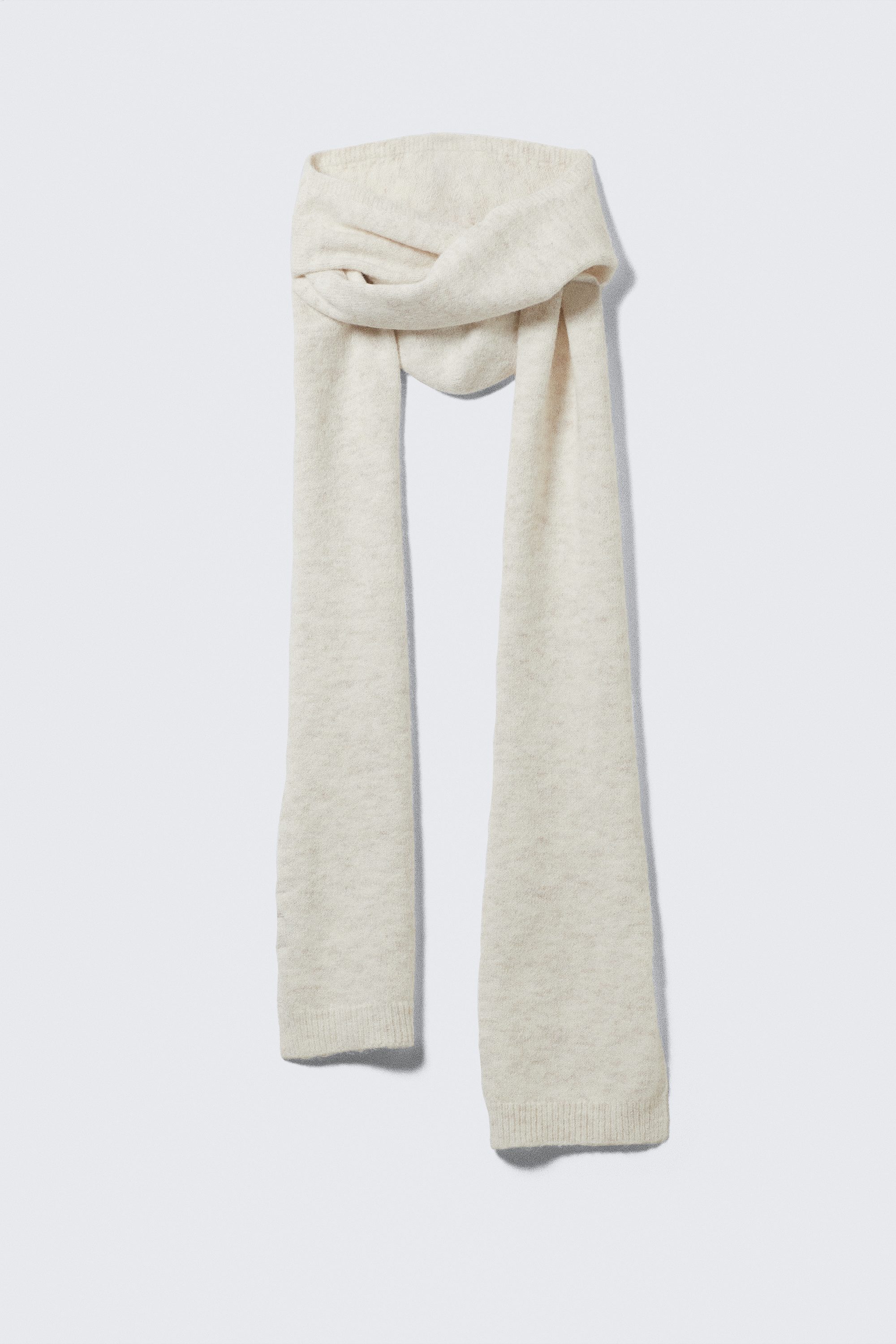 【WOOHWA】HOOD WOOL BUTTON SCARF hood scarf - Dusty White | Weekday WW