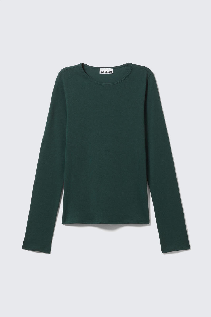 Weekday Soft Long-sleeved Cotton Jersey Top
