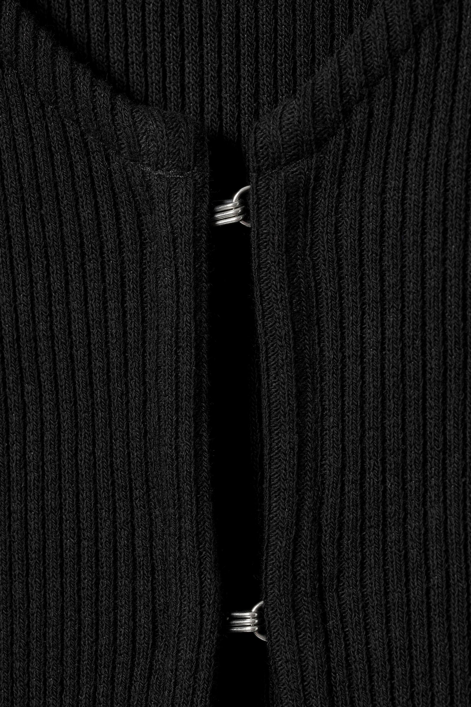 crinkle fitted dress - Black | Weekday DK