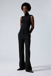 Black - Kate Flared Suiting Trousers - 0