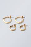 Gold - Hammered Hoops 2-Pack - 0