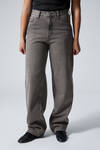 Clay Grey - Grey - Rail Mid Rise Loose Wide Leg Jeans - 1