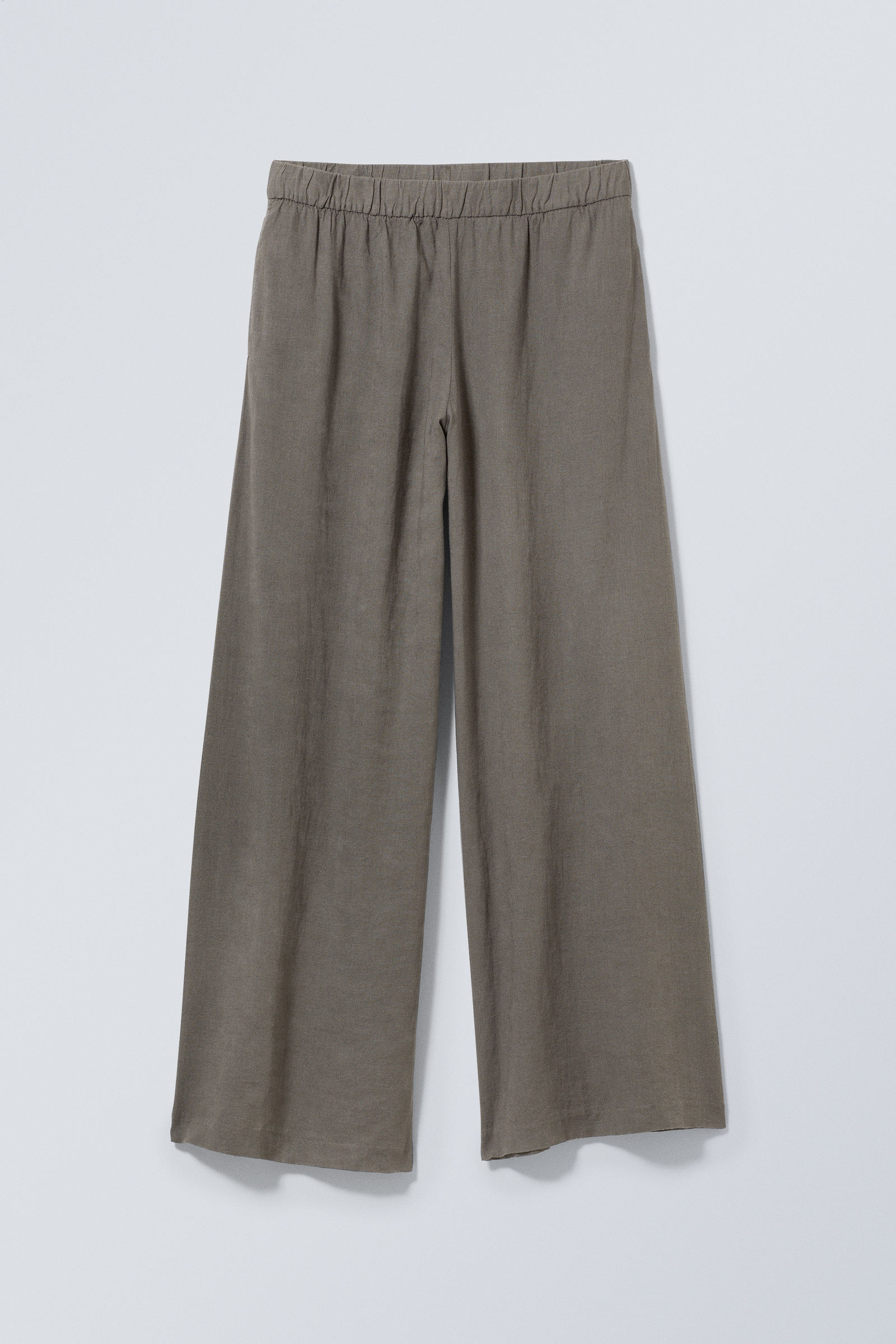 Weekday RILEY WIDE TROUSE - Trousers - khaki 