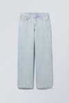 Opulent Blue - Light Blue - Ample Low Rise Loose Wide Leg Jeans - 0