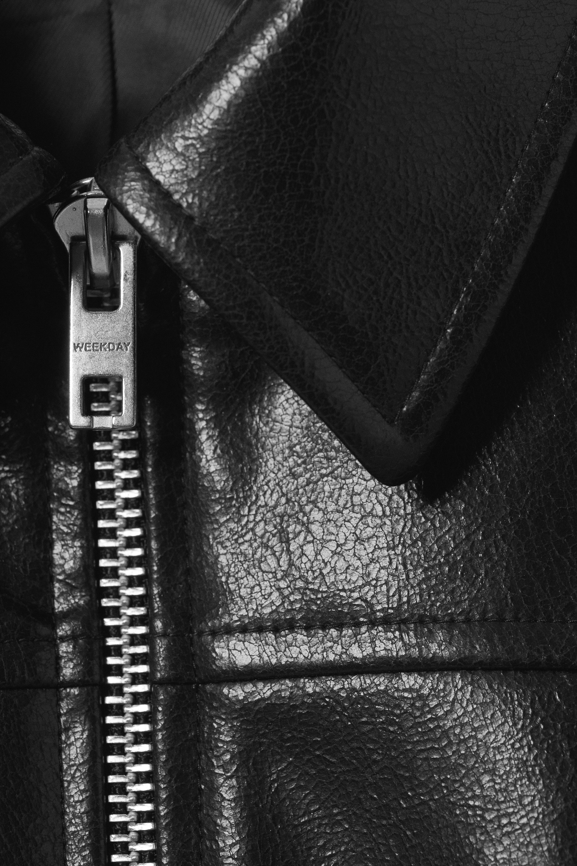 regular fit faux leather jacket - Black | Weekday EU