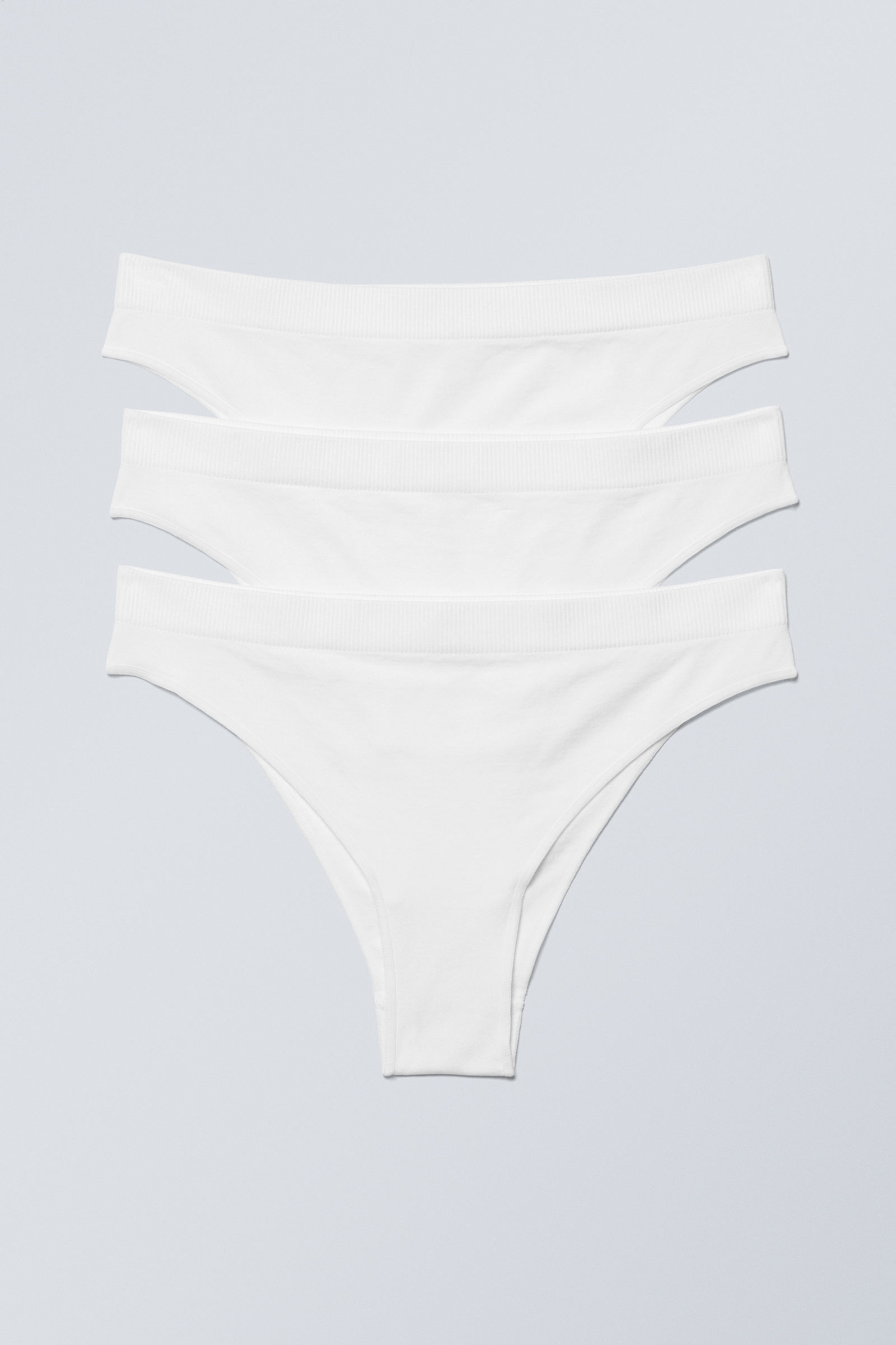 Monki Malika cotton rib high waist briefs in white - WHITE - ShopStyle  Panties