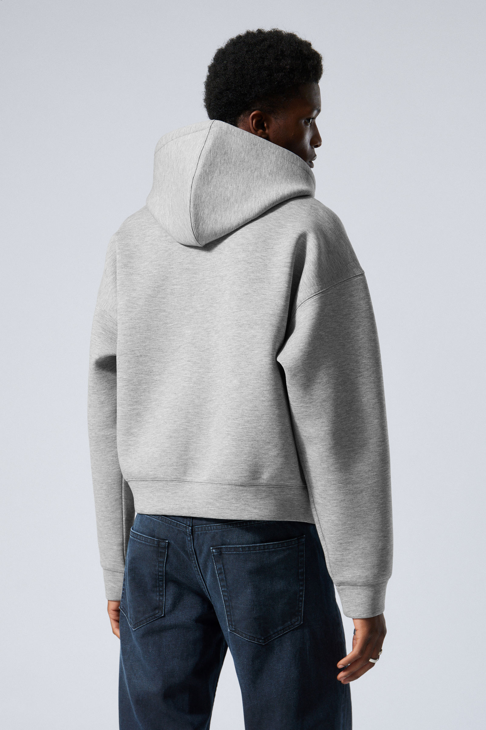 Grey Melange - Simon Scuba Zip Hoodie - 3