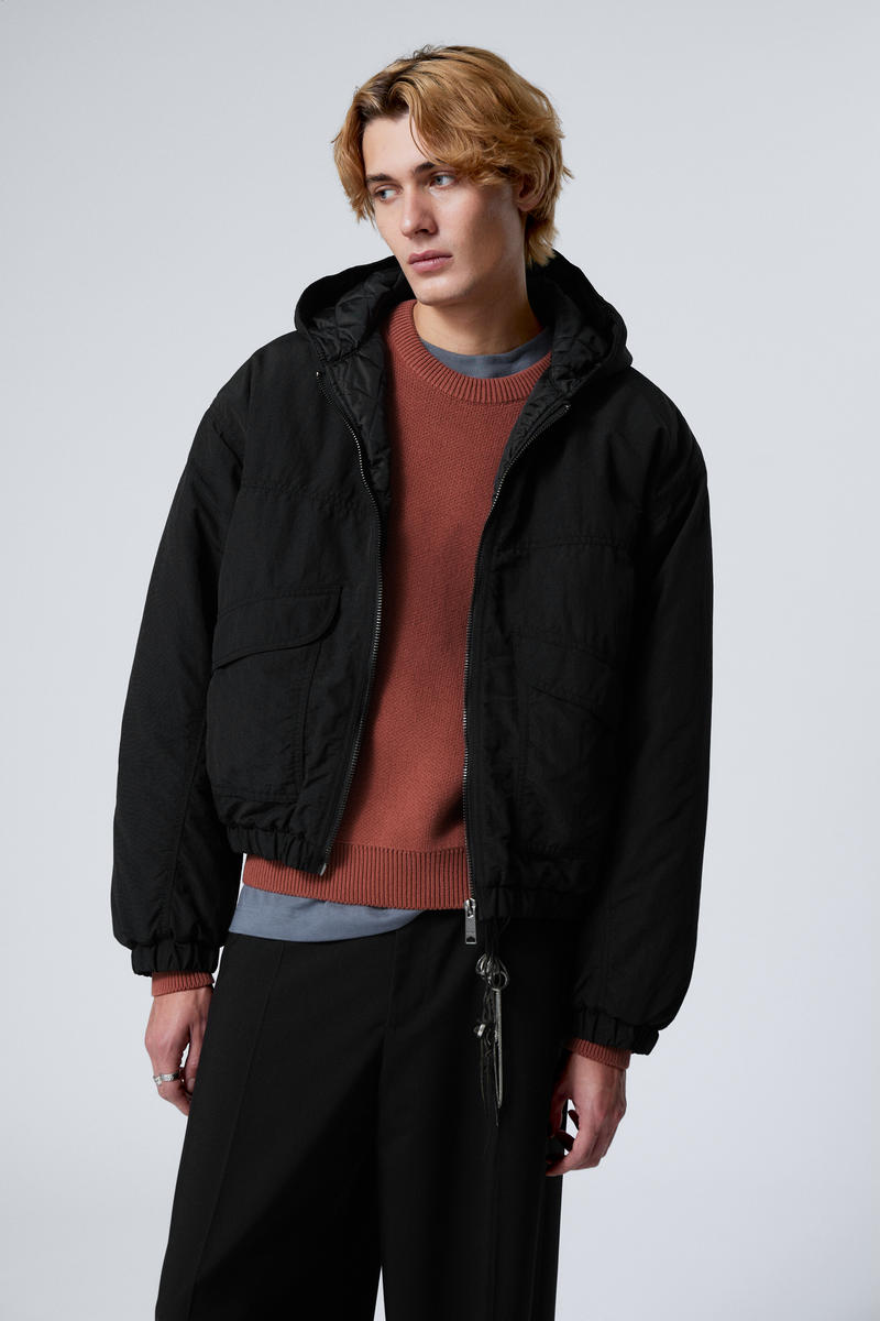 Relaxed Nylon Bomber Jacker