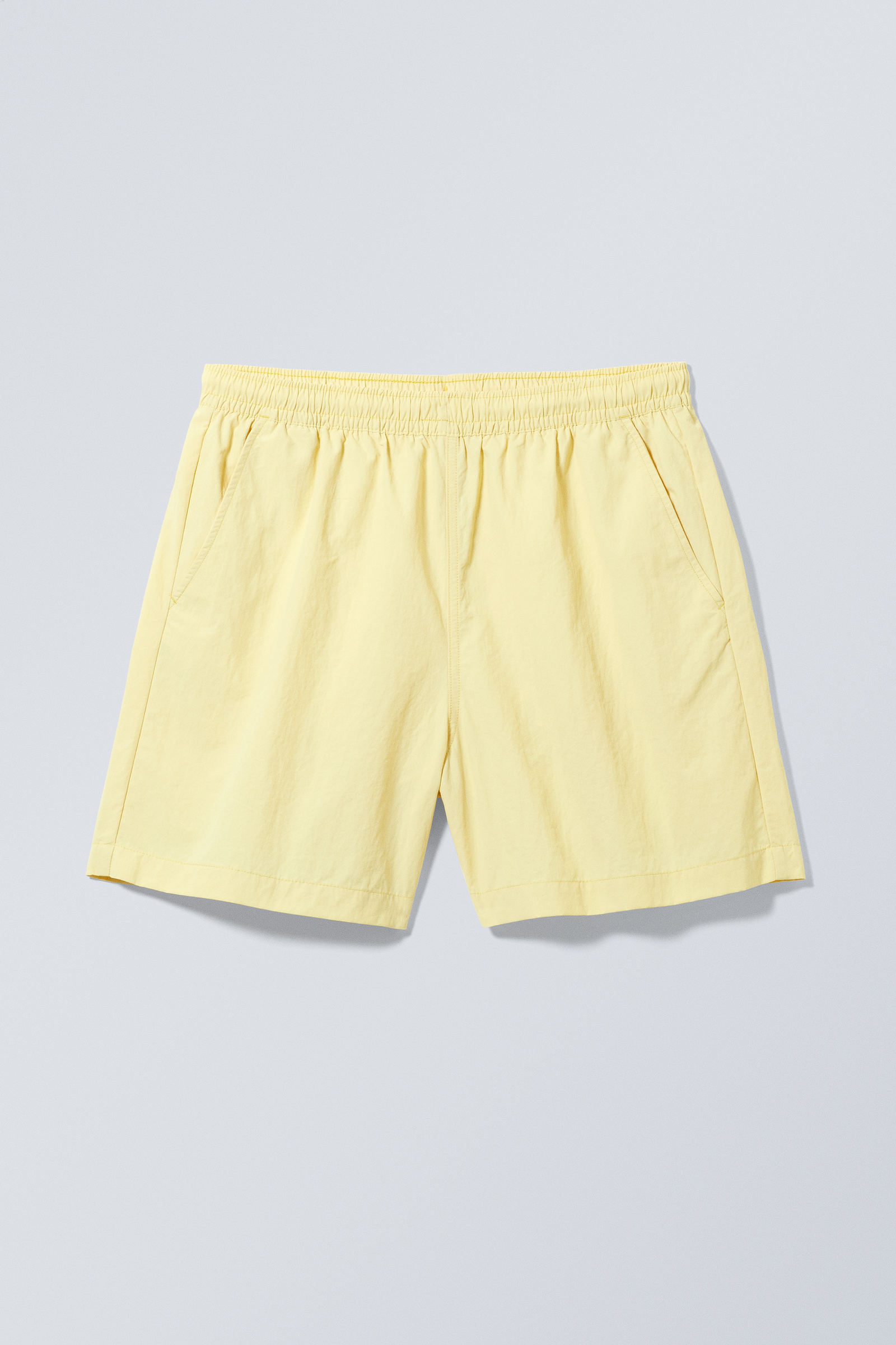 Light Yellow - Ed Contrast Swim Shorts - 0
