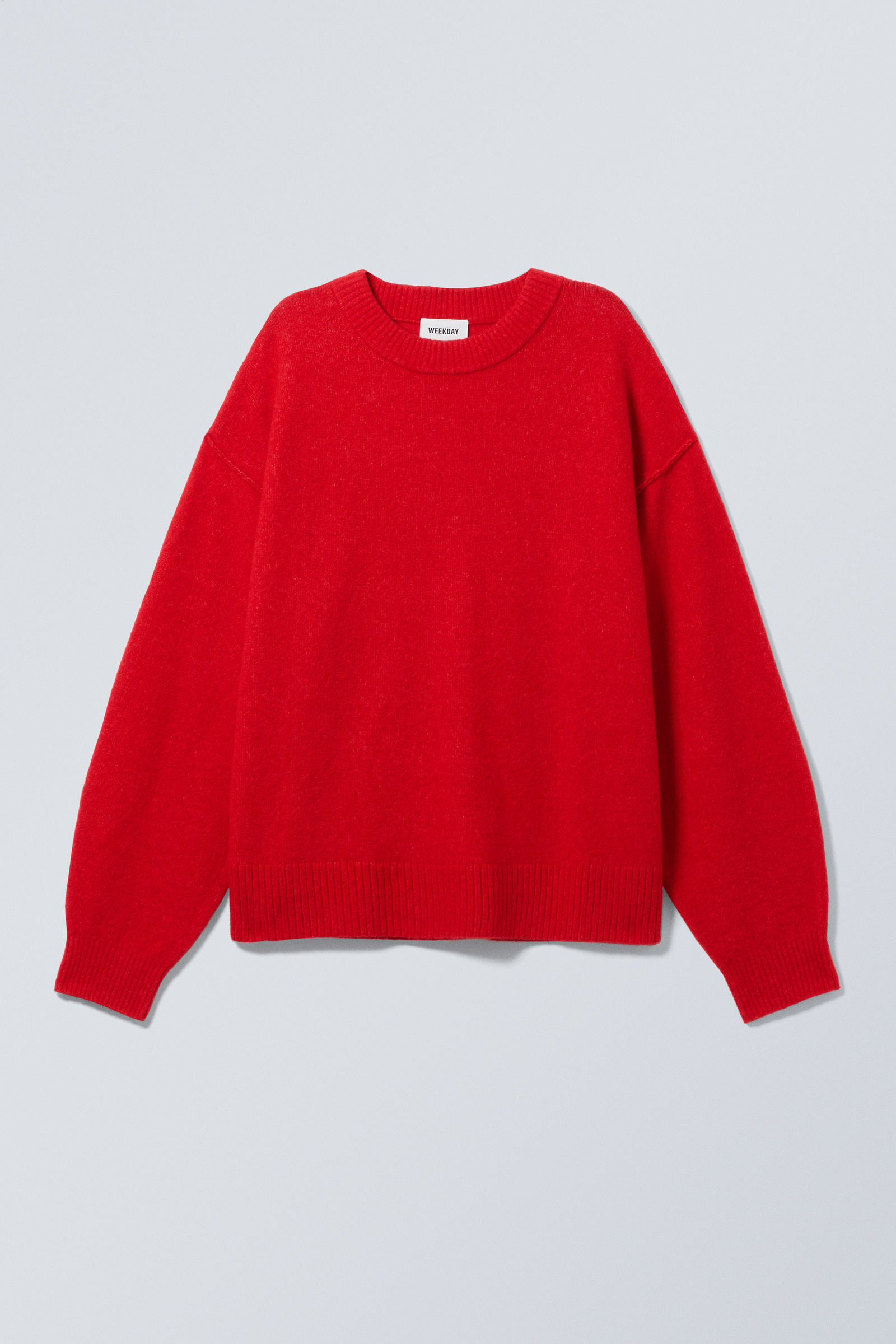 Red - Relaxed Knitted Sweater - 2