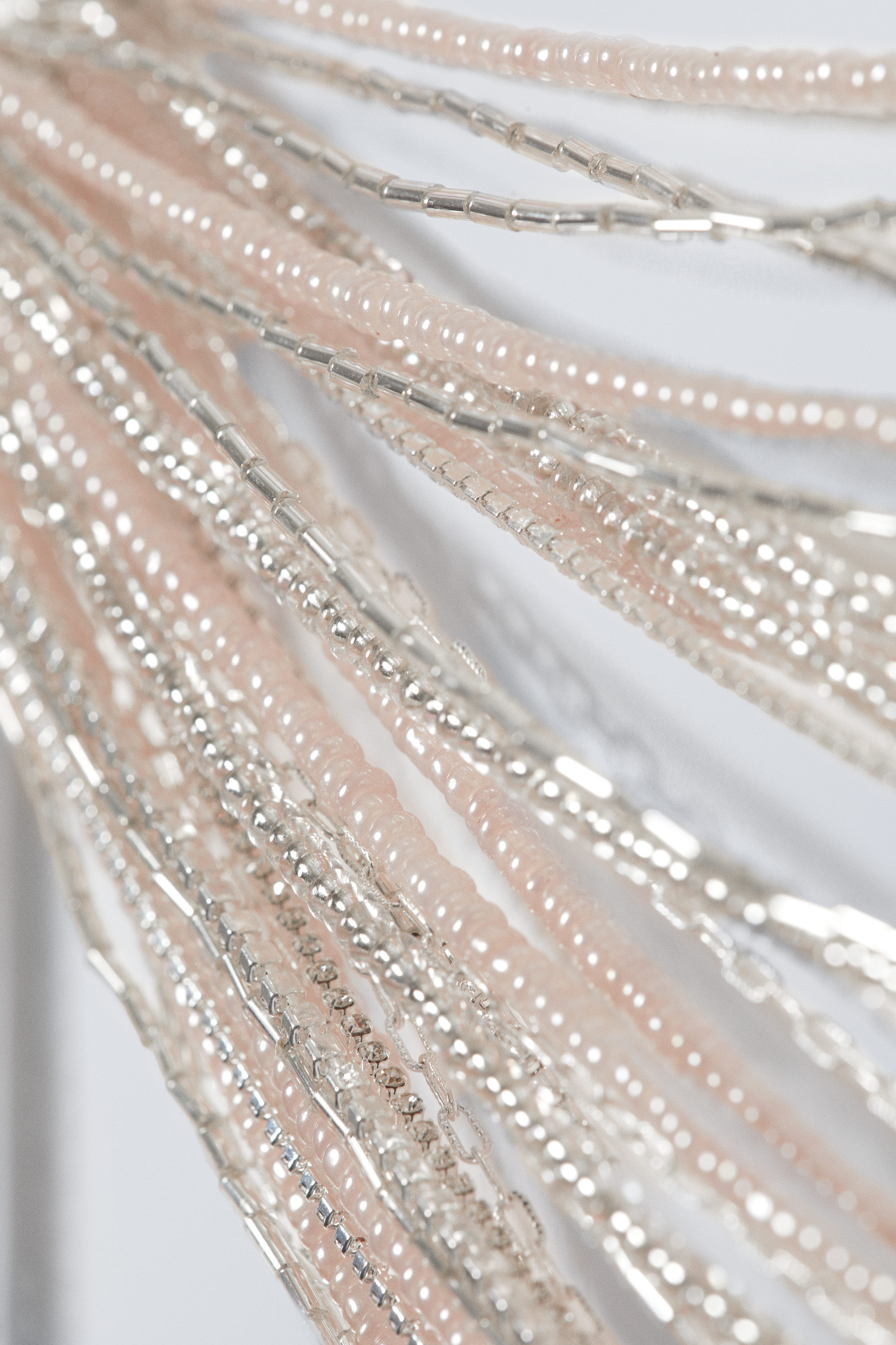 layered beaded belly chain - Silver/Pearl | Weekday WW