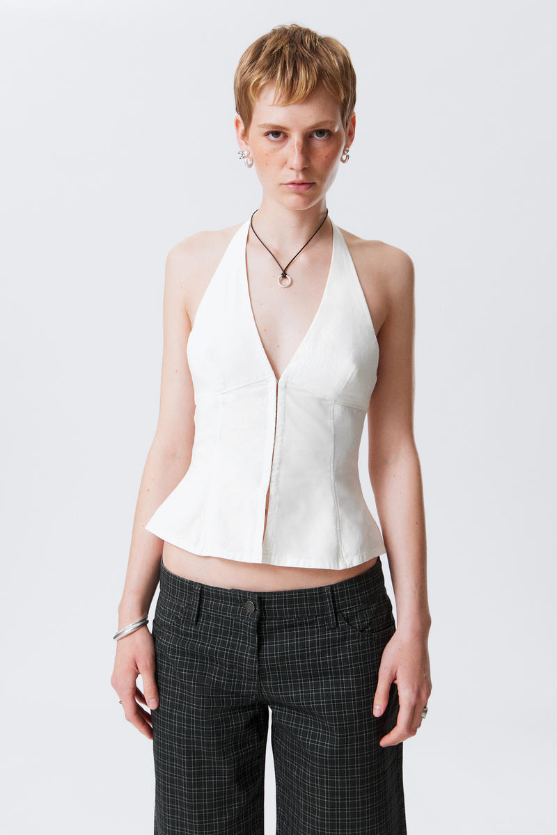 Weekday Tie-back Hook-and-eye Halterneck Top