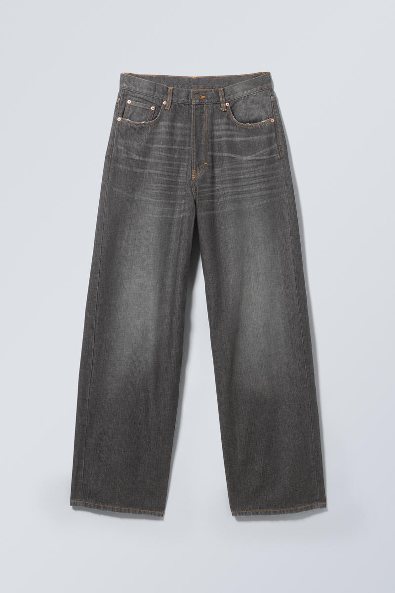 astro loose baggy leg jeans Ash Black Black Weekday EU