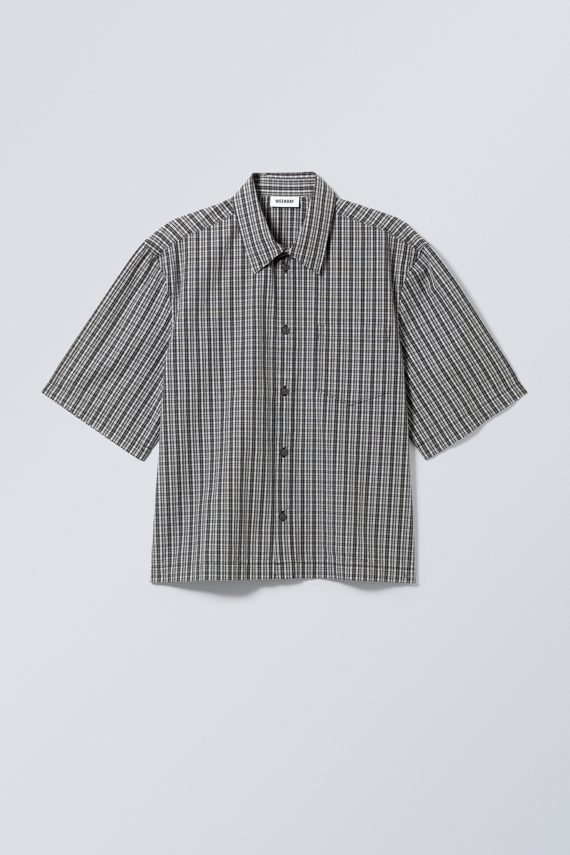 【2plan】Cozy overfit check short sleeve shirt 2plan】Cozy overfit check short sleeve shirt (2plan/シャツ