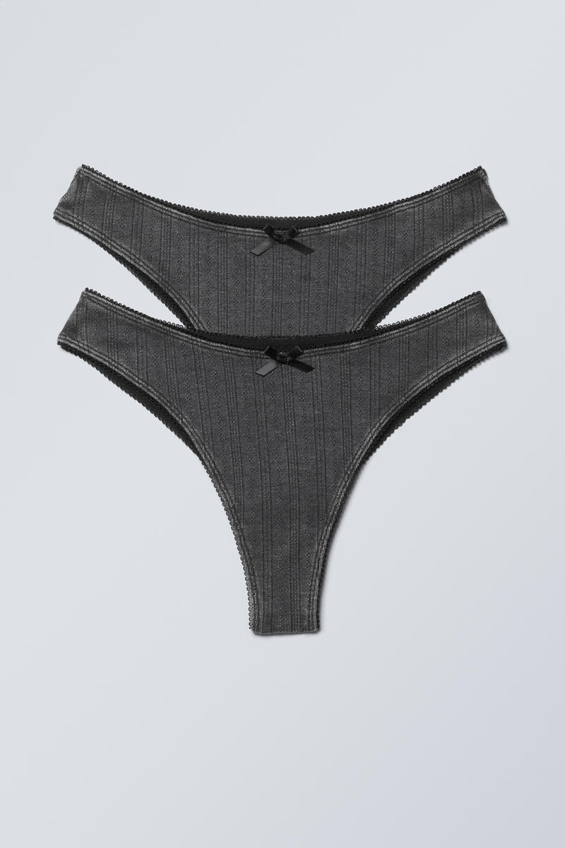 Pointelle Brazilian Bow Briefs