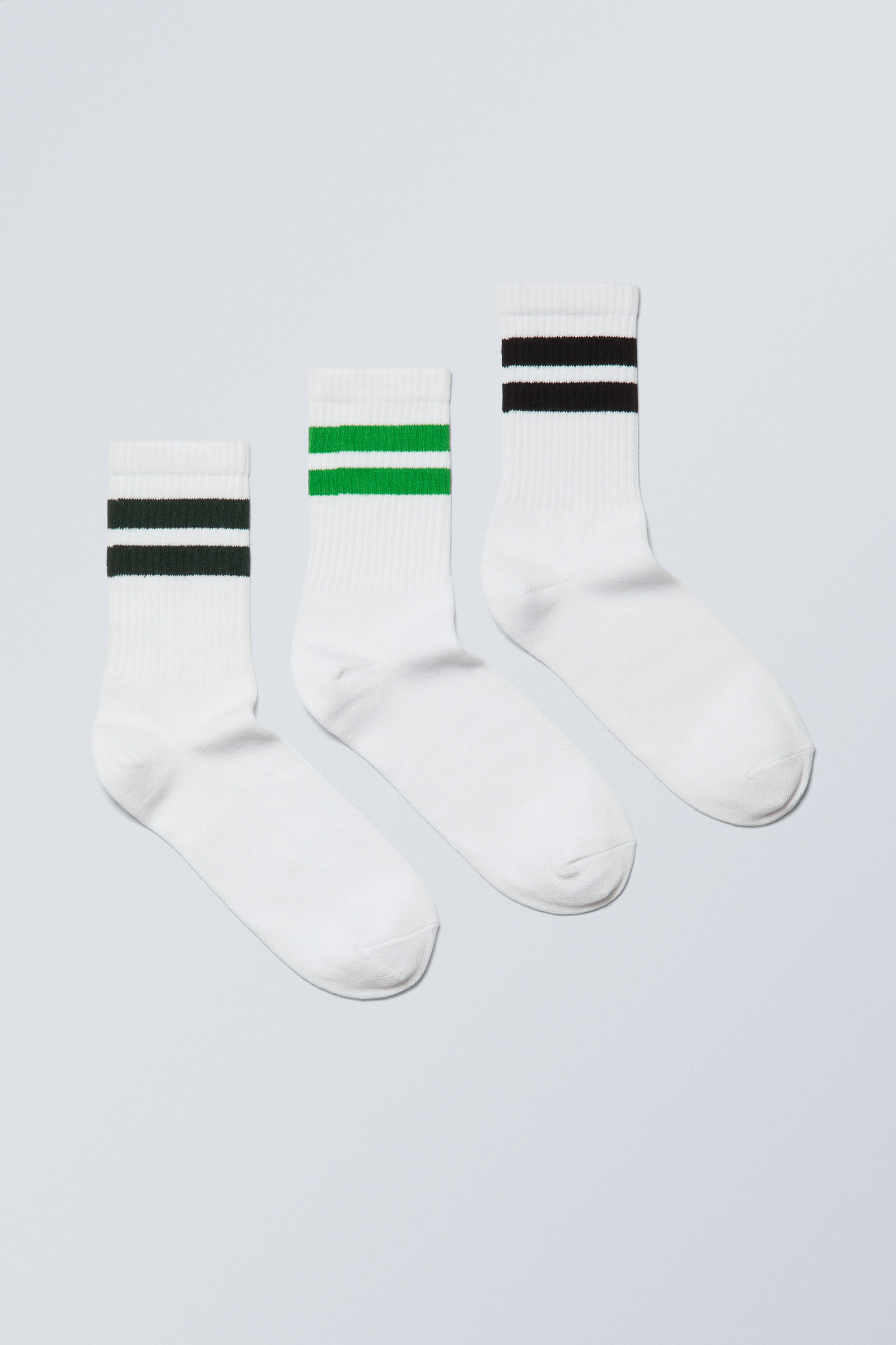 #384440 - 3pack Striped Sport Socks
