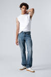 Iron Blue - Mellanblå - Klean Regular Straight Leg Jeans - 0