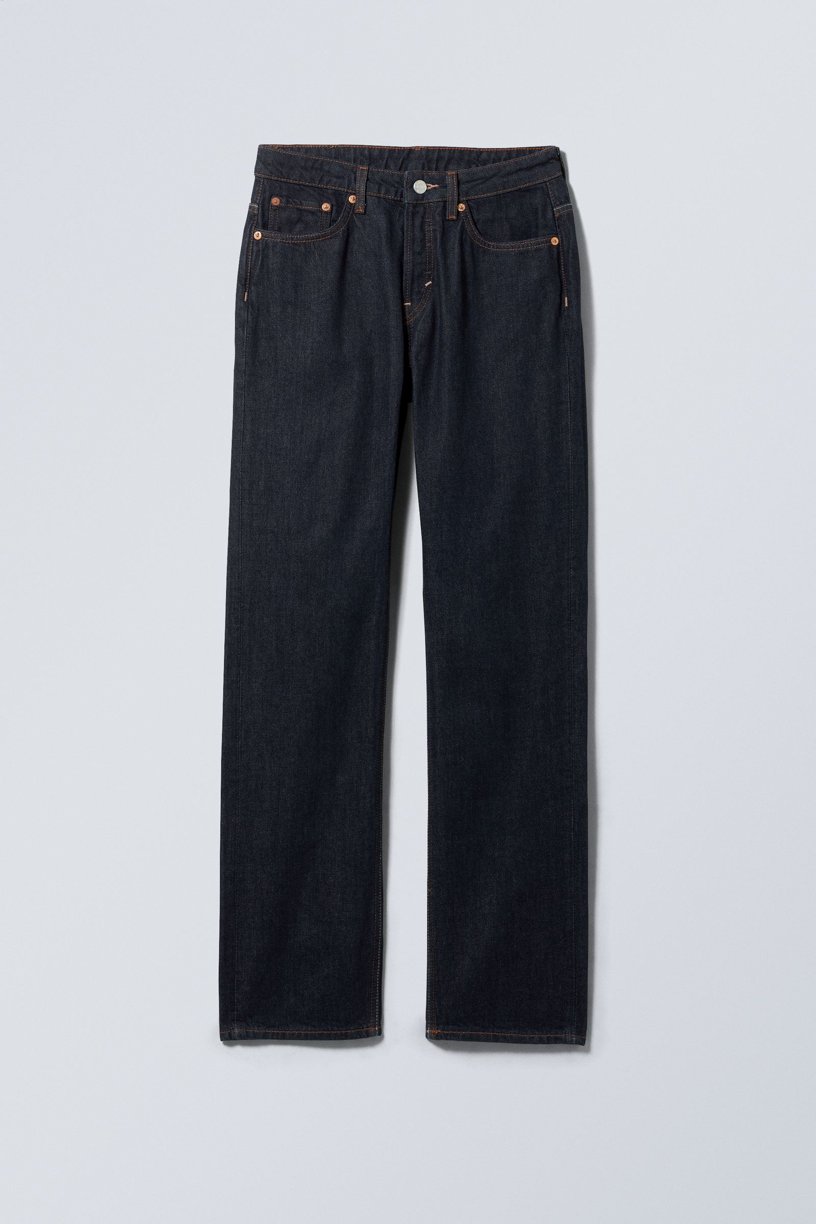 #4C5164 - Pin Mid Straight Jeans - 1