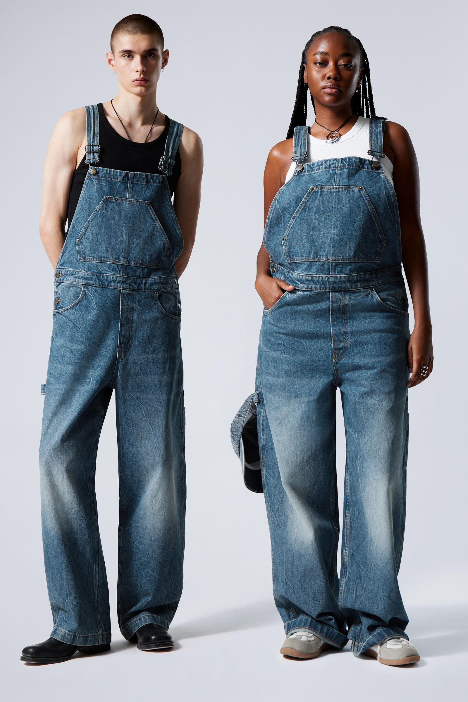 #79829D - Astro Loose Fit Dungarees - 1