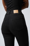 Black Rinse - Black - Glow Curve High Waisted Regular Flared Leg Jeans - 3