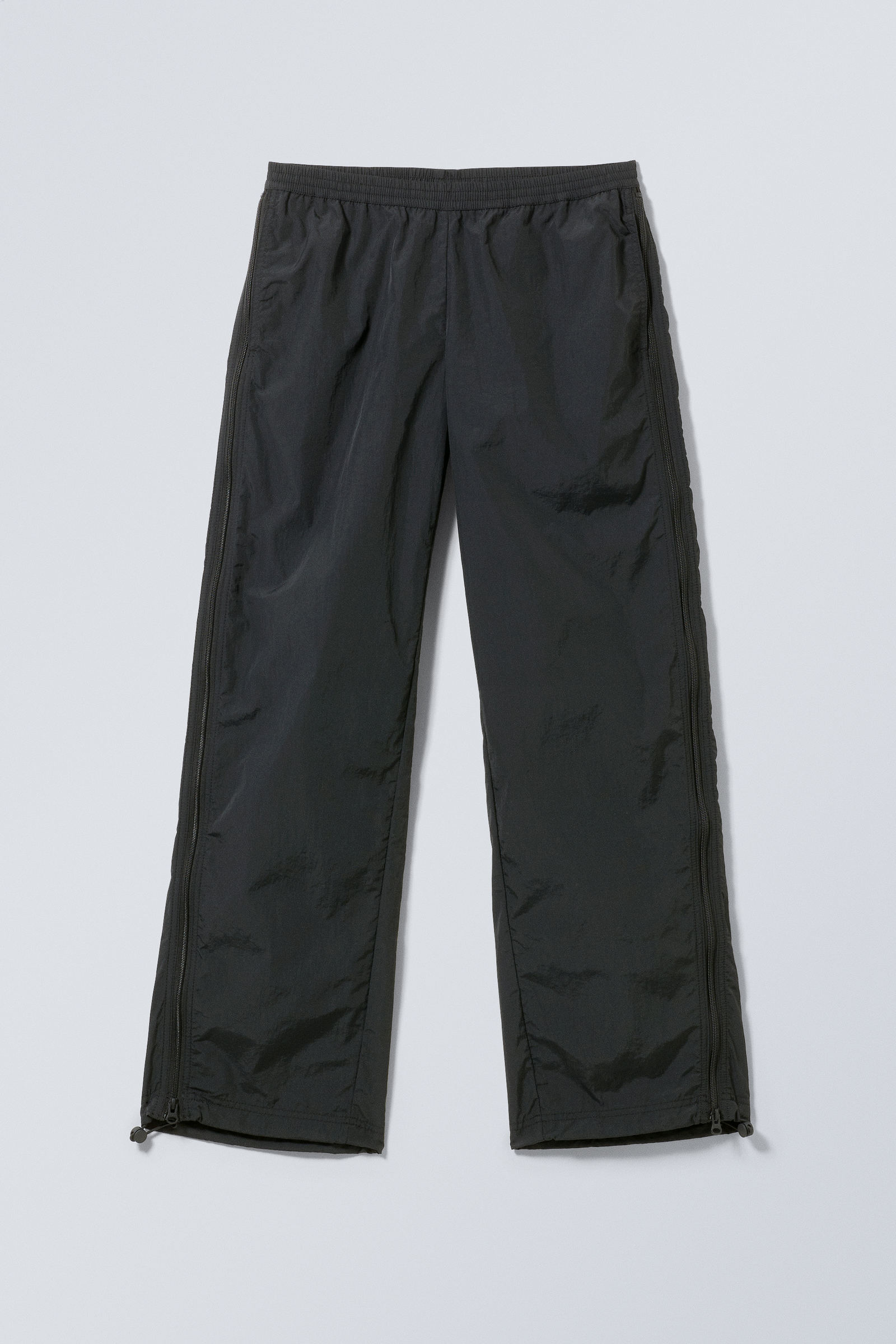 simona side zip track trousers - Black