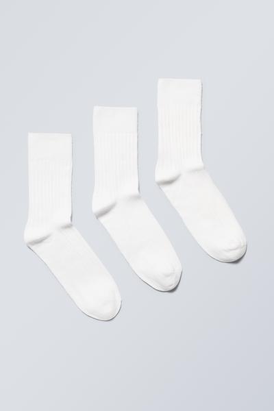 3-pack selma socks - White | Weekday DK