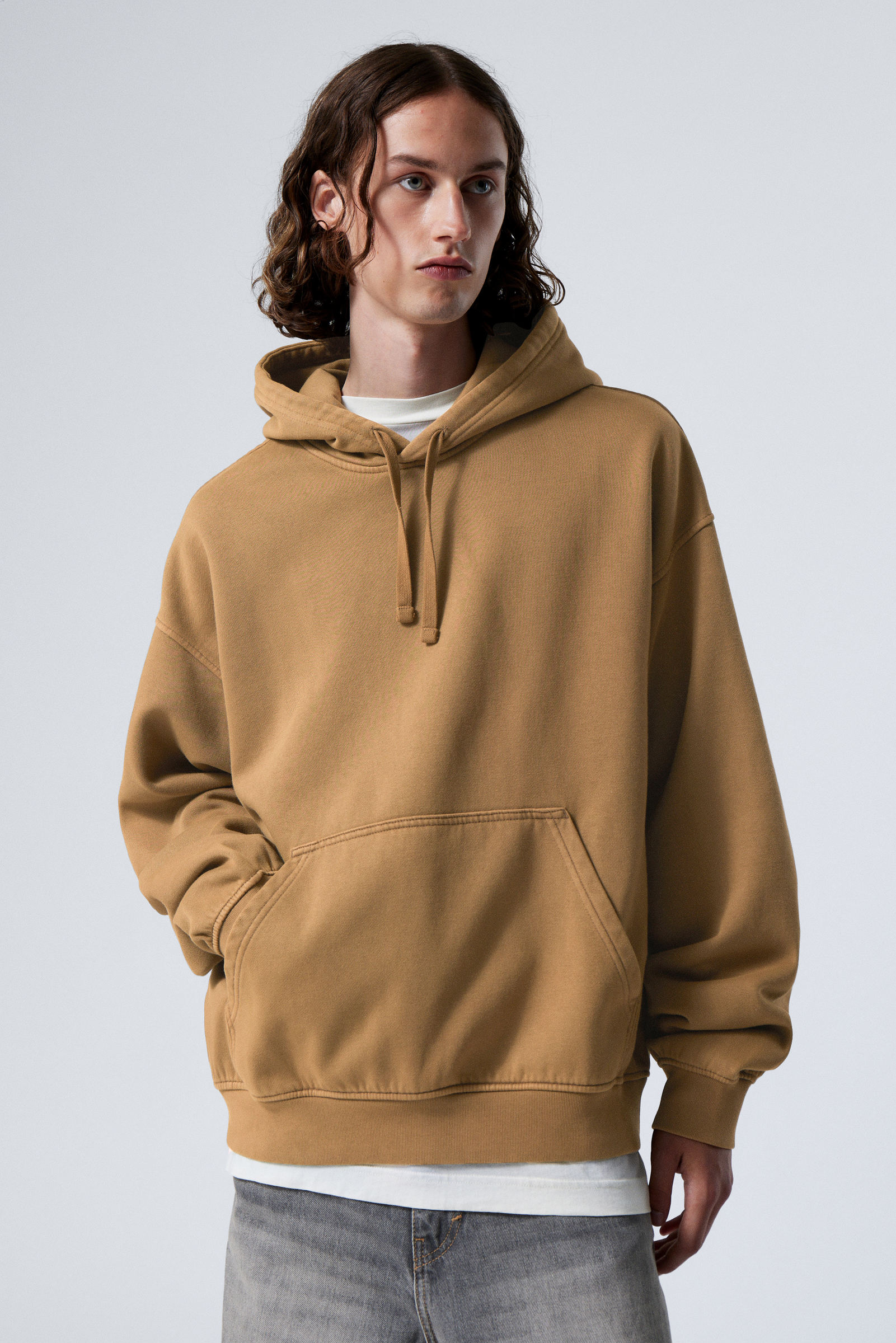 Medium Brown - Boxy Heavyweight Hoodie - 0